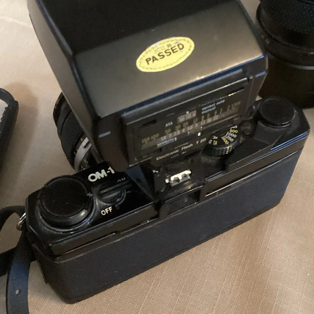 EUC Olympus Camera Kit with Black and Gray Bag